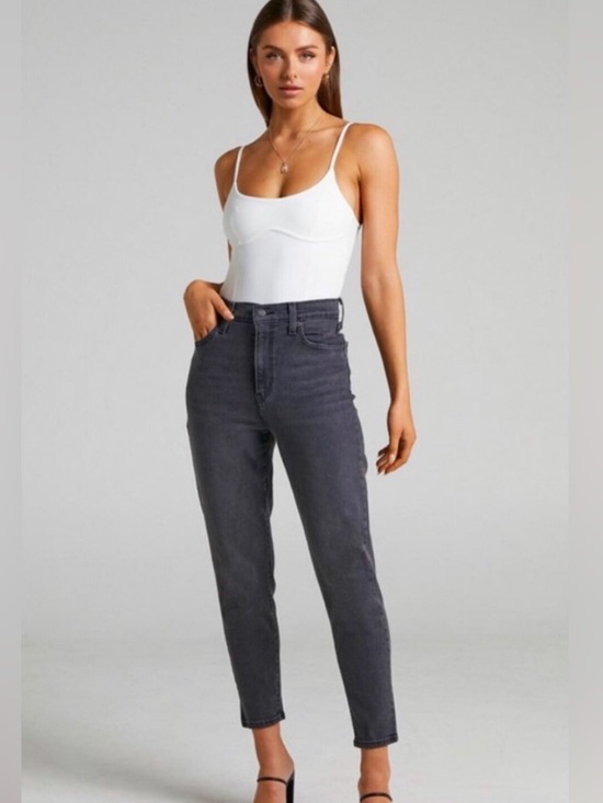 Levi's Denim - Levi’s High Waisted Mom Jeans. Ankle Skinny. Charcoal. Size 30.